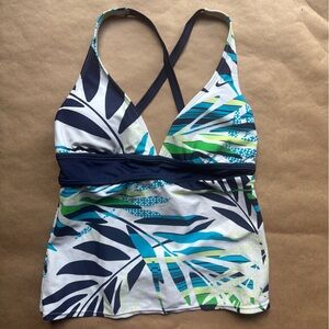 Tropical Print Women's Swim Top